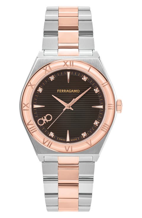 Vega Upper East Two-Tone Bracelet Watch, 40mm