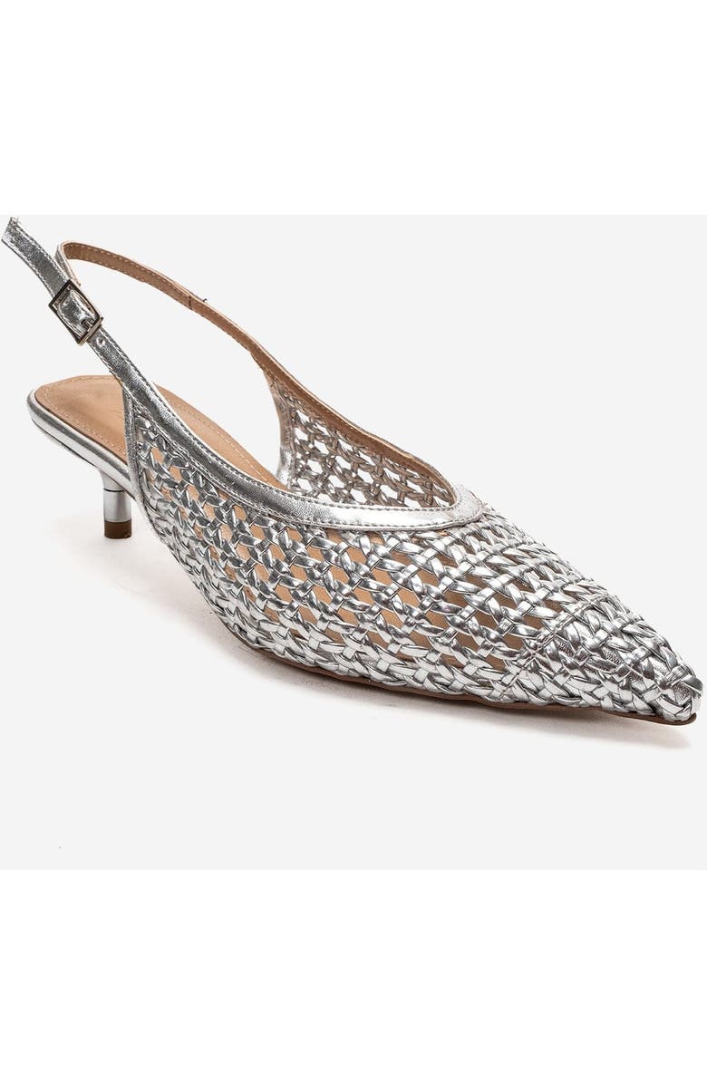 Prologue Shoes Orelis Kitten Heel Pump, Alternate, color, Silver
