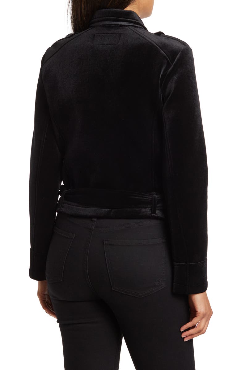 Andrew Marc Velvet Moto Style Jacket, Alternate, color,