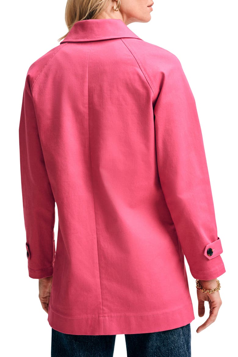 Mid Length Twill Jacket, Alternate, color, PINK