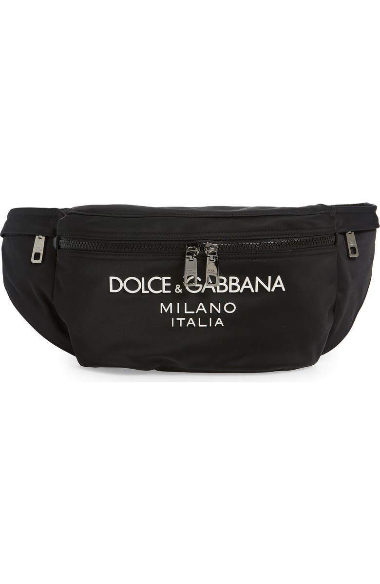 Dolce&Gabbana 3D Logo Nylon Belt Bag, Main, color,