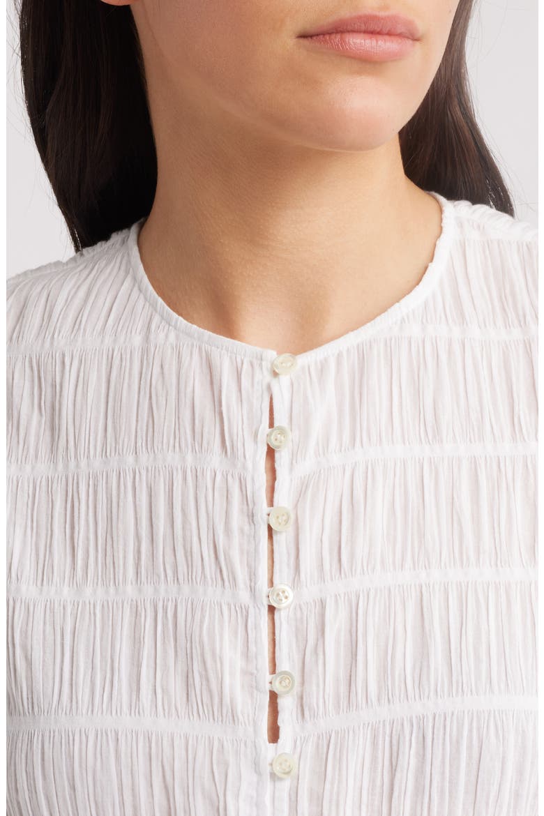 The Smocked Button & Loop Tank, Alternate, color, WHITE