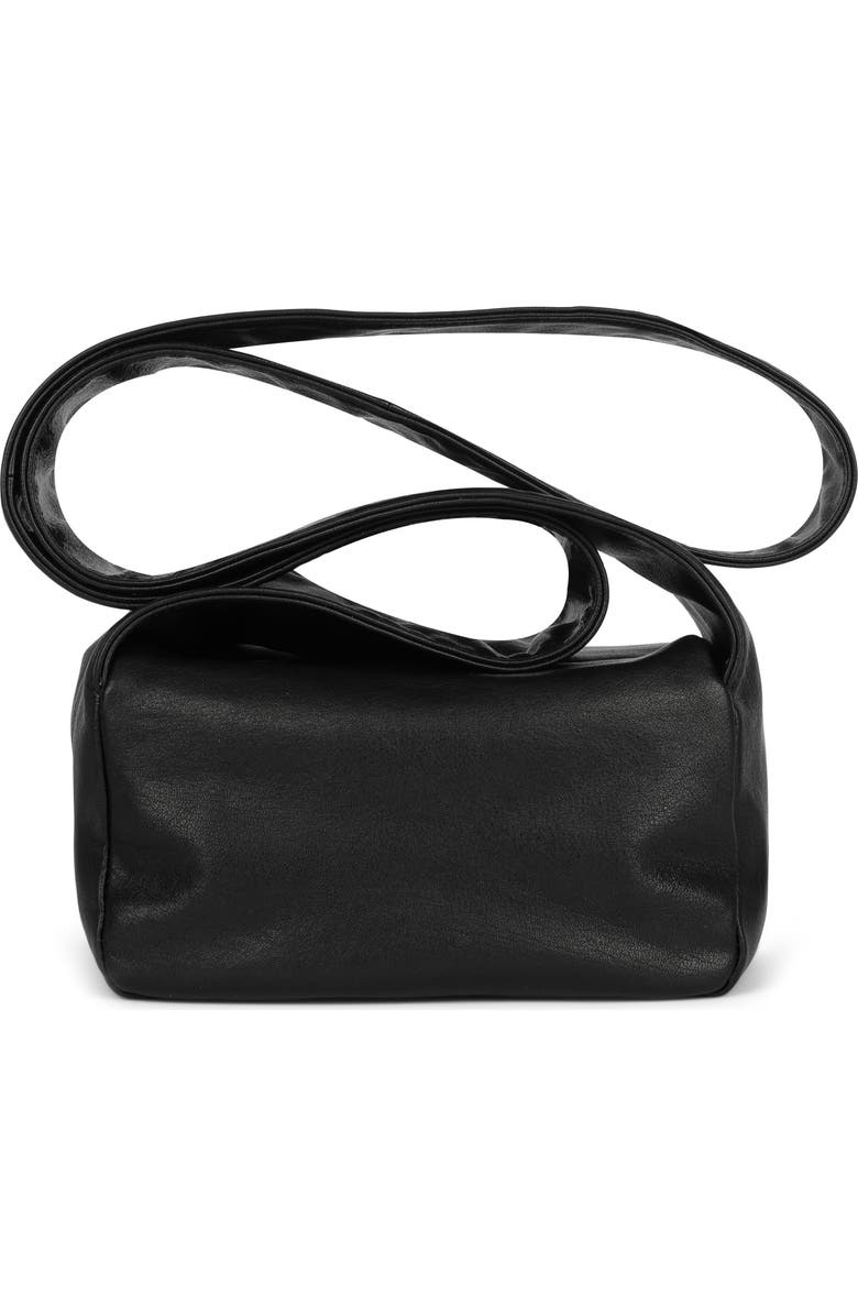 Jeffrey Campbell Boxed-Up Leather Crossbody Bag, Main, color, Black