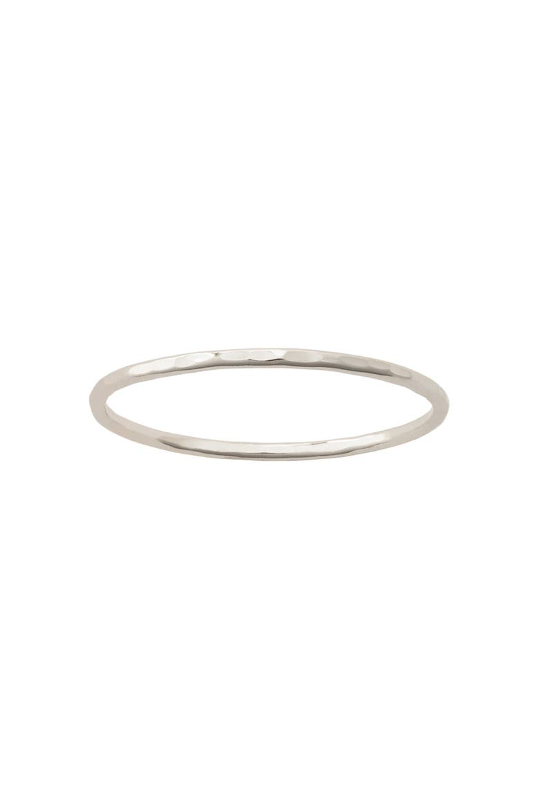 Hammered Stacking Ring, Main, color, Silver
