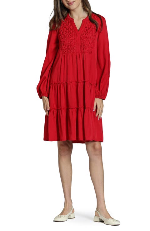 Tiered Long Sleeve Dress