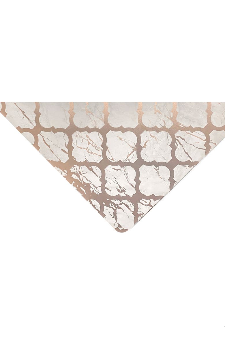 DAINTY HOME Mirrored Set of 6 Placemats, Alternate, color, Rose Gold