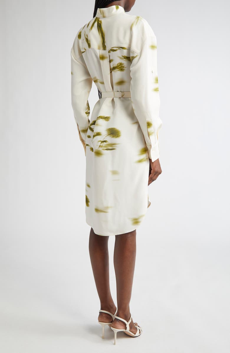 FERRAGAMO Blossom Print Long Sleeve Cady Shirtdress, Alternate, color, 