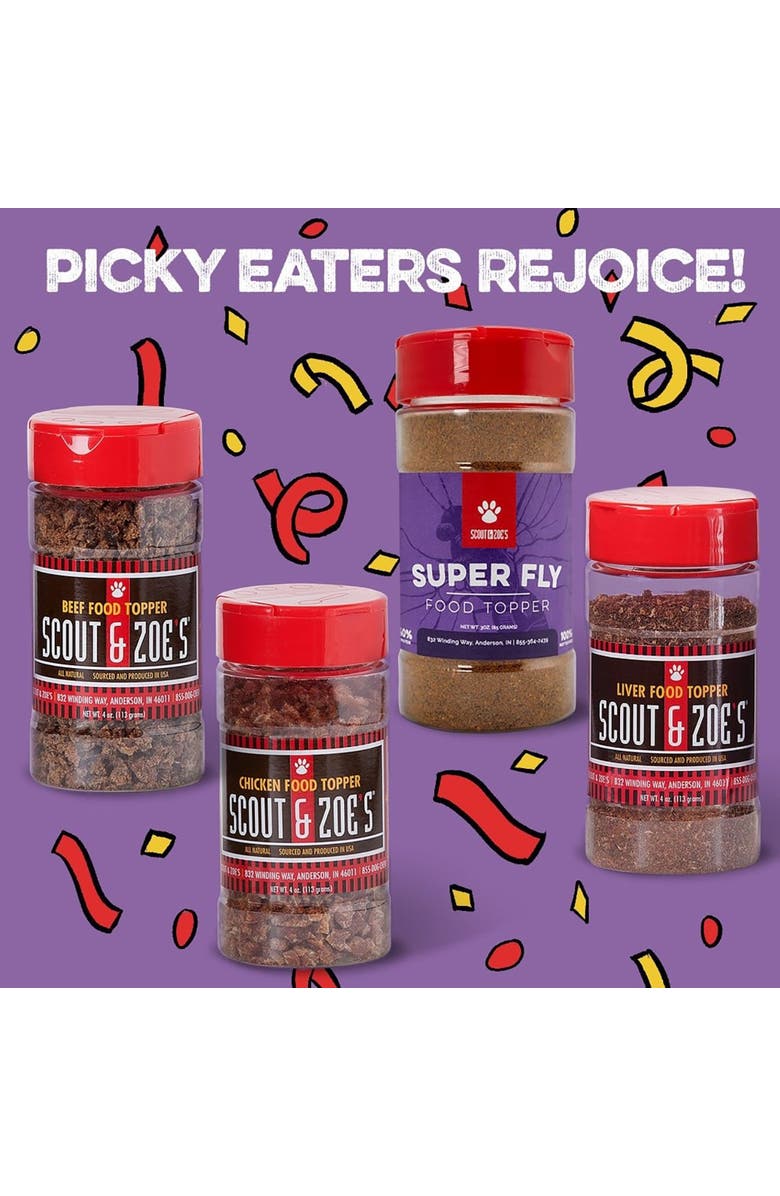 Scout & Zoe's Pet Food Topper, Beef Liver Powder, 4oz Bottle, Dogs & Cats, Alternate, color, Multicolored