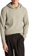 Vince Brushed Waffle Texture Pullover Hoodie