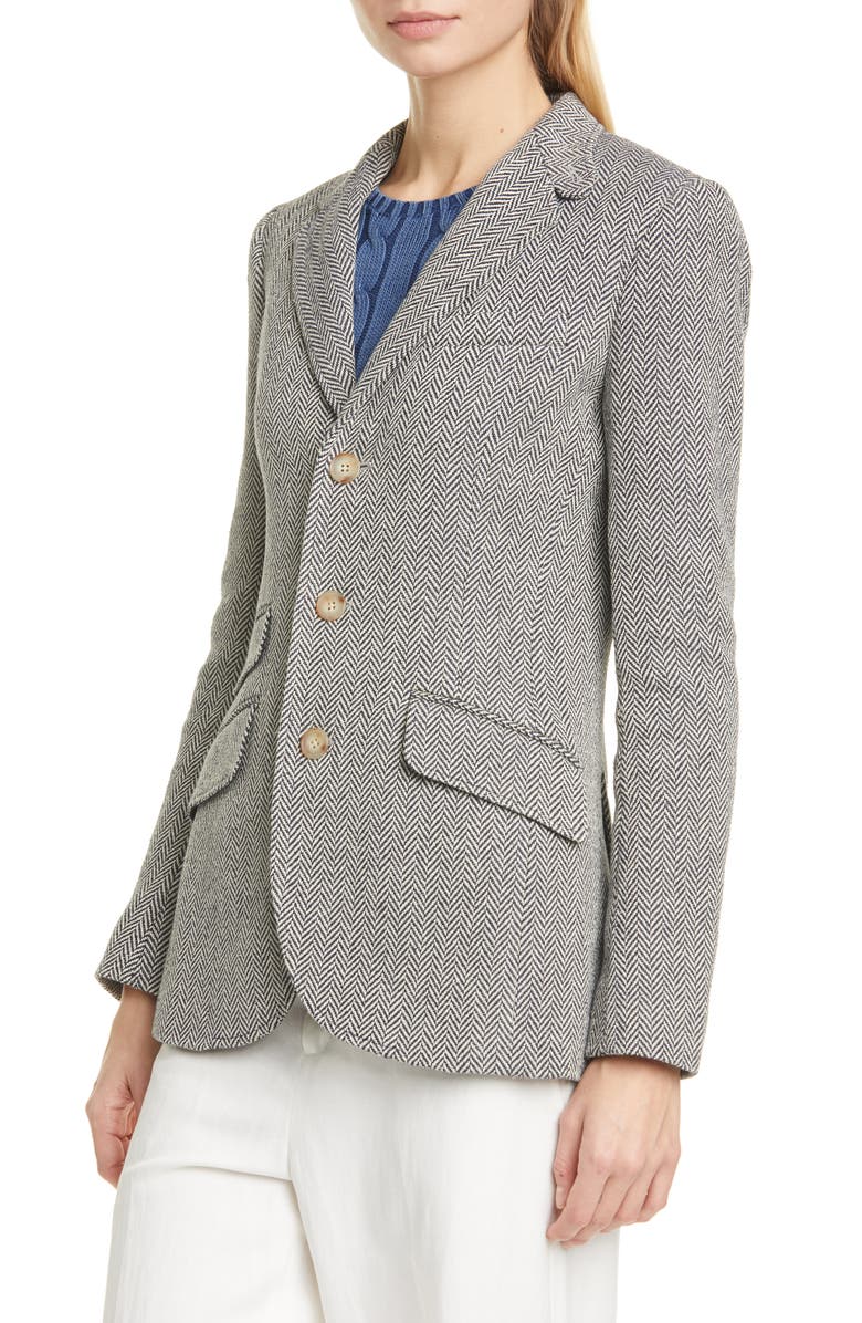 Polo Ralph Lauren Silk & Linen Blend Herringbone Jacket, Alternate, color, 