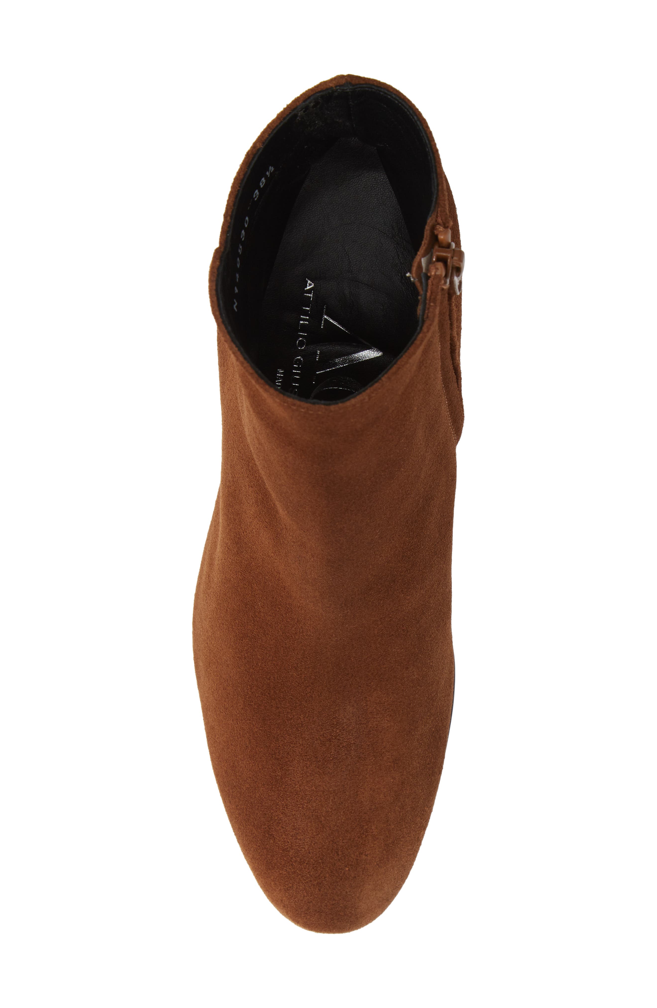 Block Heel Bootie, Alternate, color, COGNAC SUEDE