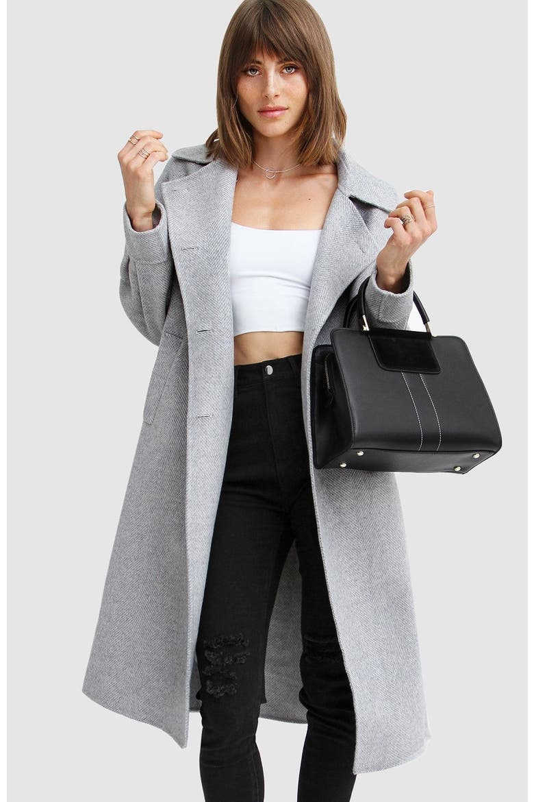 Dream Lover Loose Fit Wool Blend Coat, Alternate, color, Grey