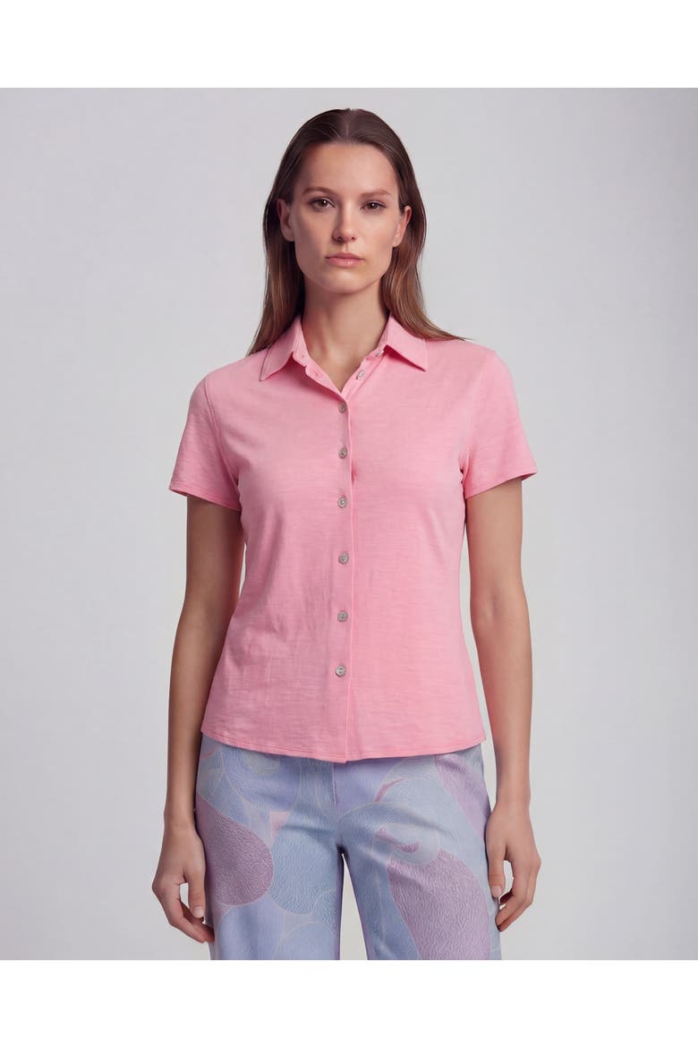 Solid Womens Shirts, Main, color, Coral