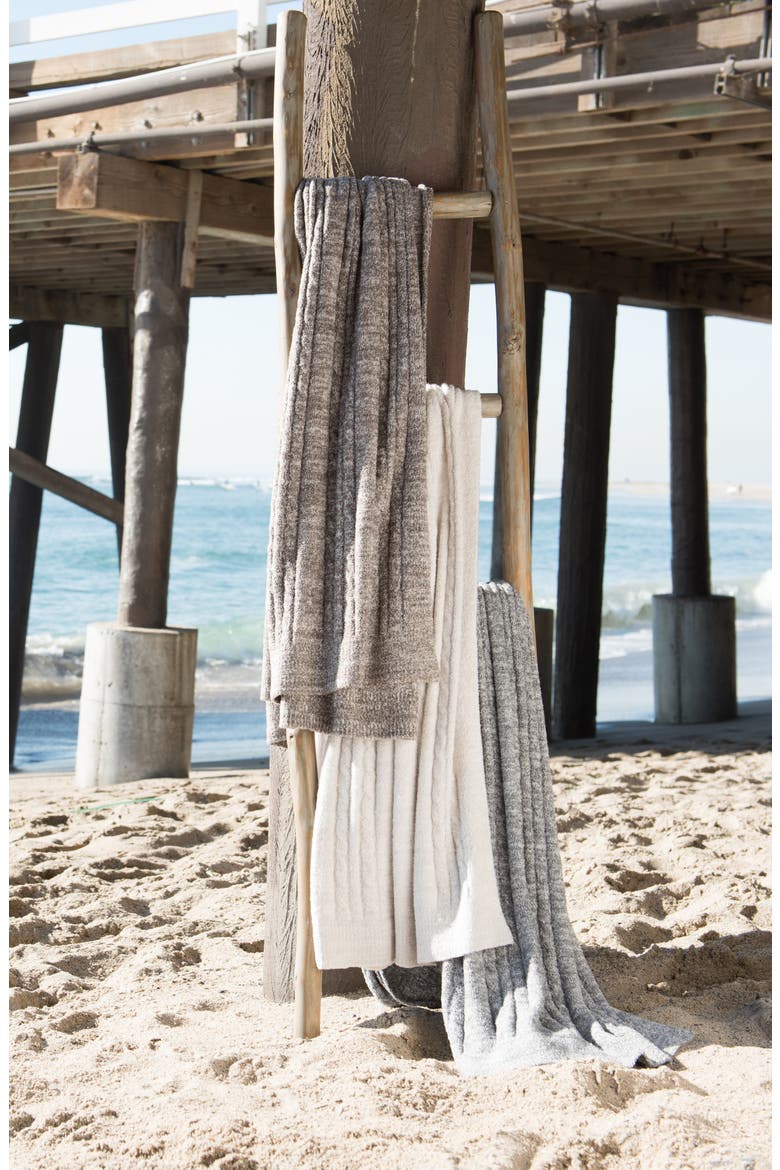 CozyChic® Lite Cable Throw, Alternate, color, GRAPHITE PEARL