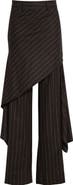 MONSE Deconstructed Pinstripe Stretch Wool Skirt Pants