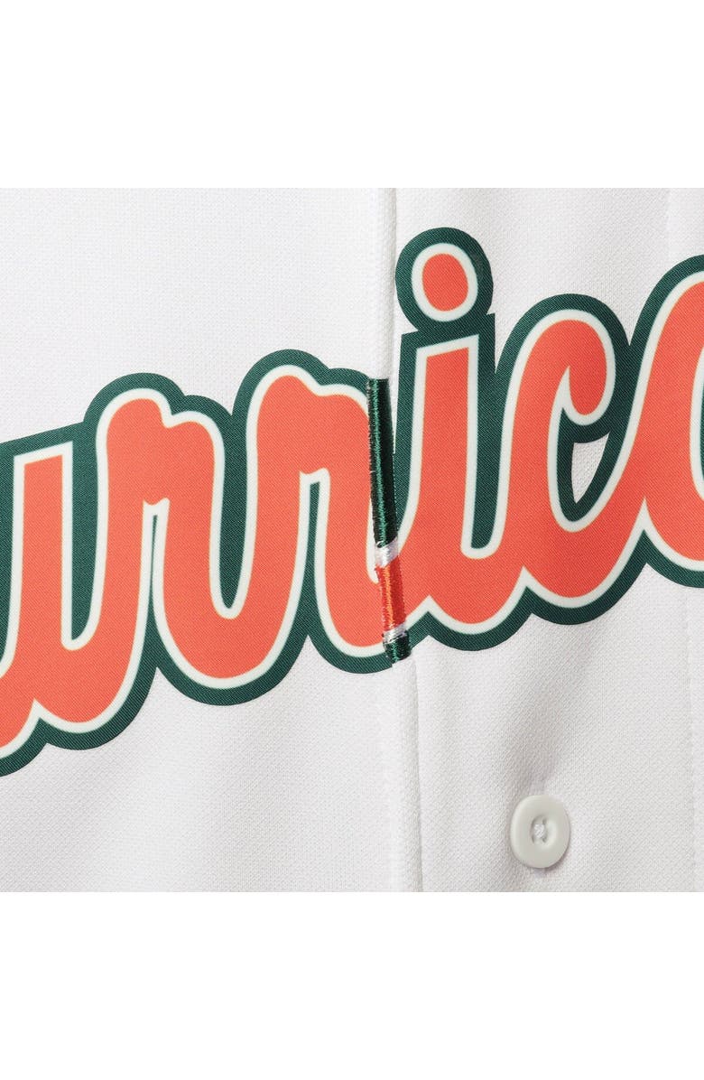 adidas Men's adidas White Miami Hurricanes Replica Baseball Jersey, Alternate, color, White