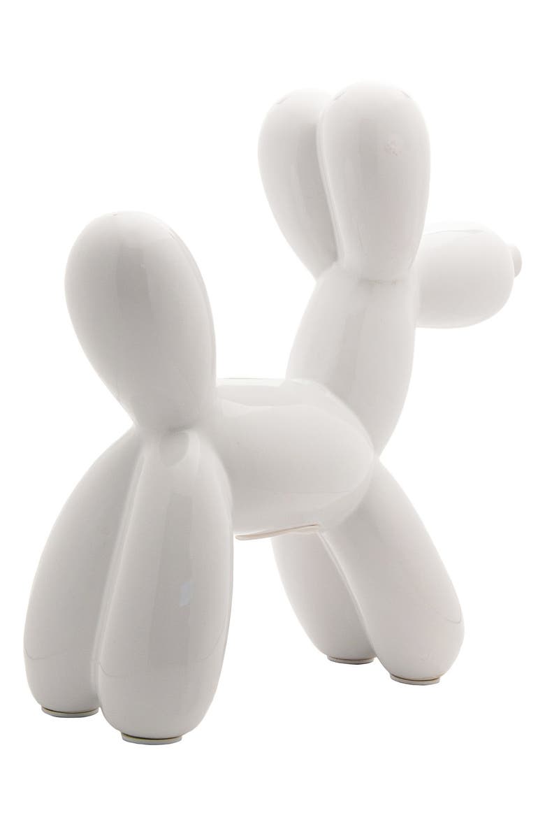 INTERIOR ILLUSIONS Plus White Balloon Dog Bank, Alternate, color, White