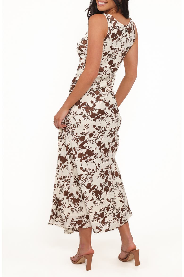 Noemi Floral Print Maxi Dress, Alternate, color, BROWN FLORAL