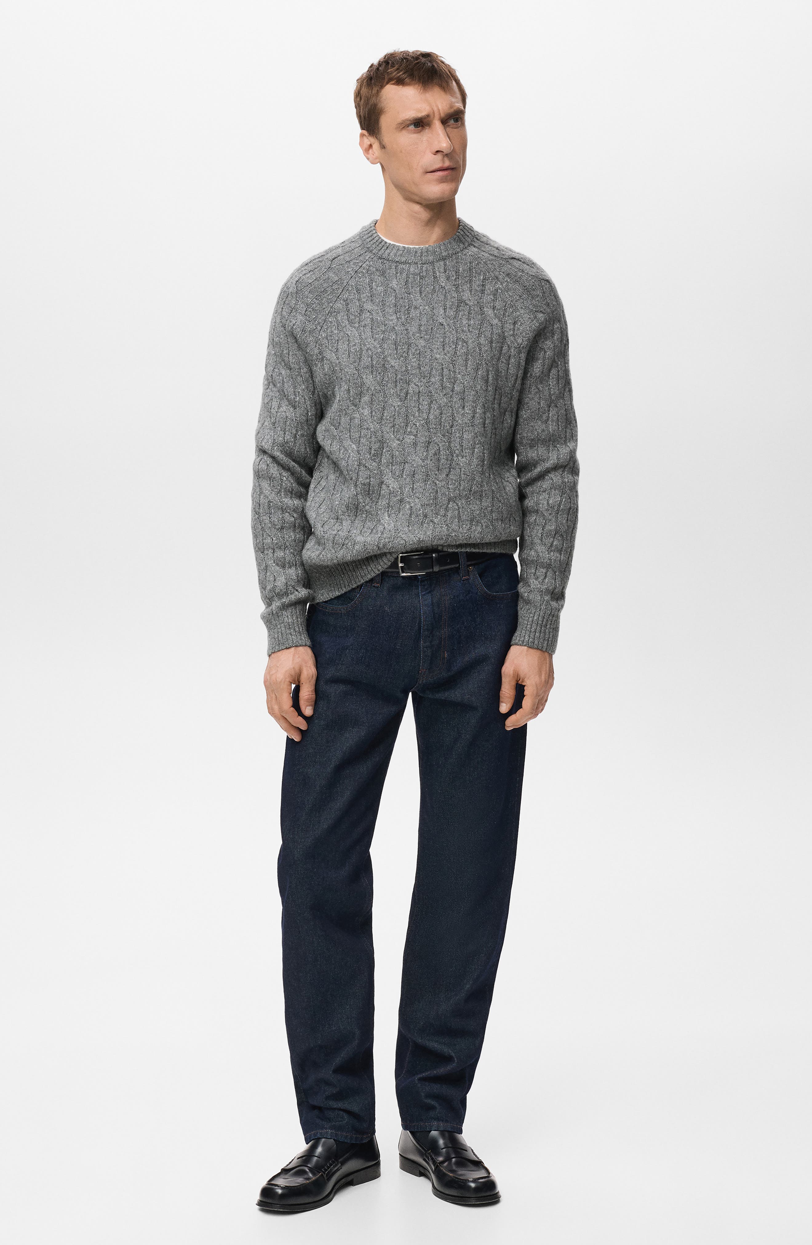 Cable Crewneck Sweater - image 2