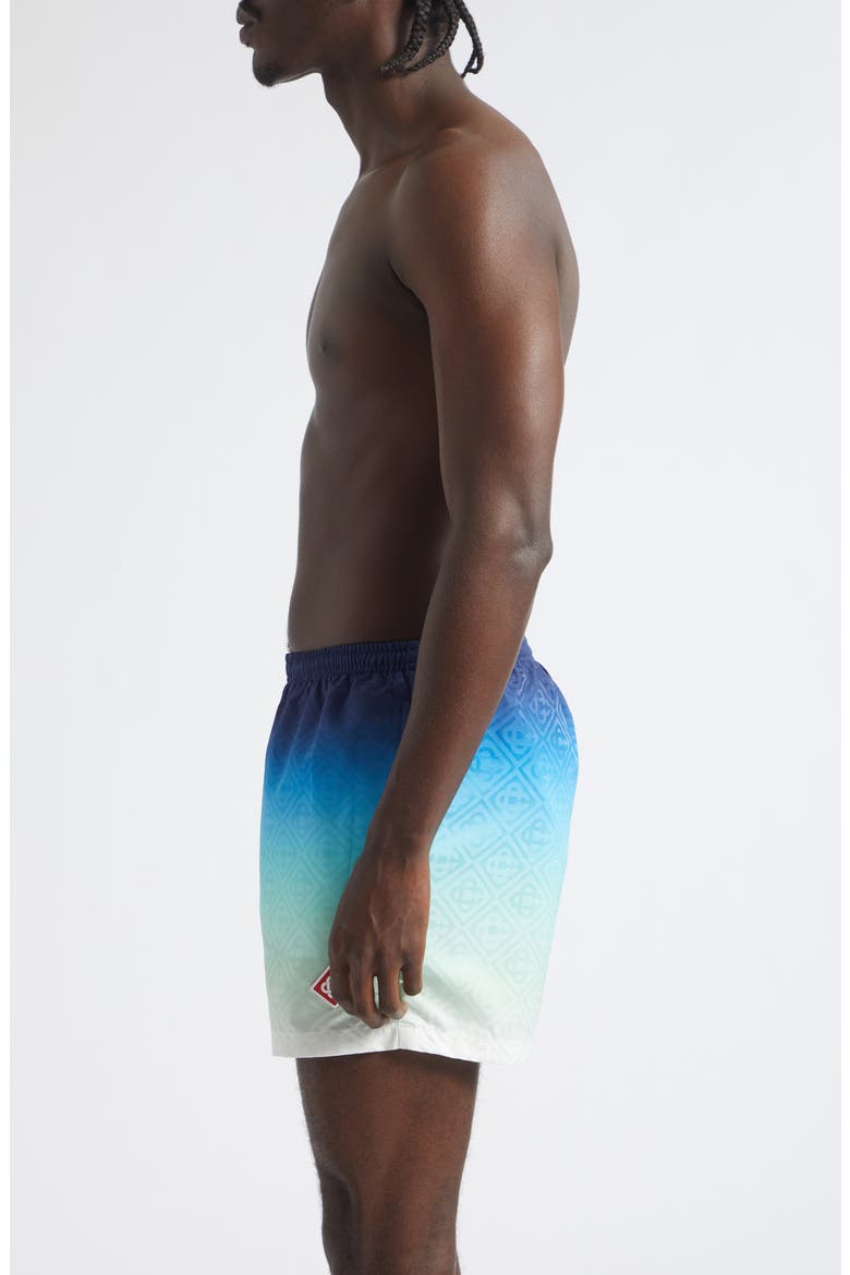 Gradient Monogram Swim Trunks, Alternate, color, MONOGRAM SWIM