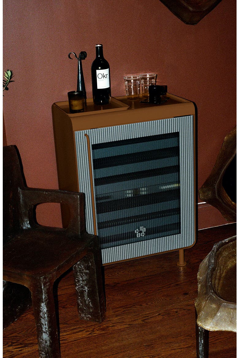 Super Smart Beverage Fridge, Alternate, color, BROWN