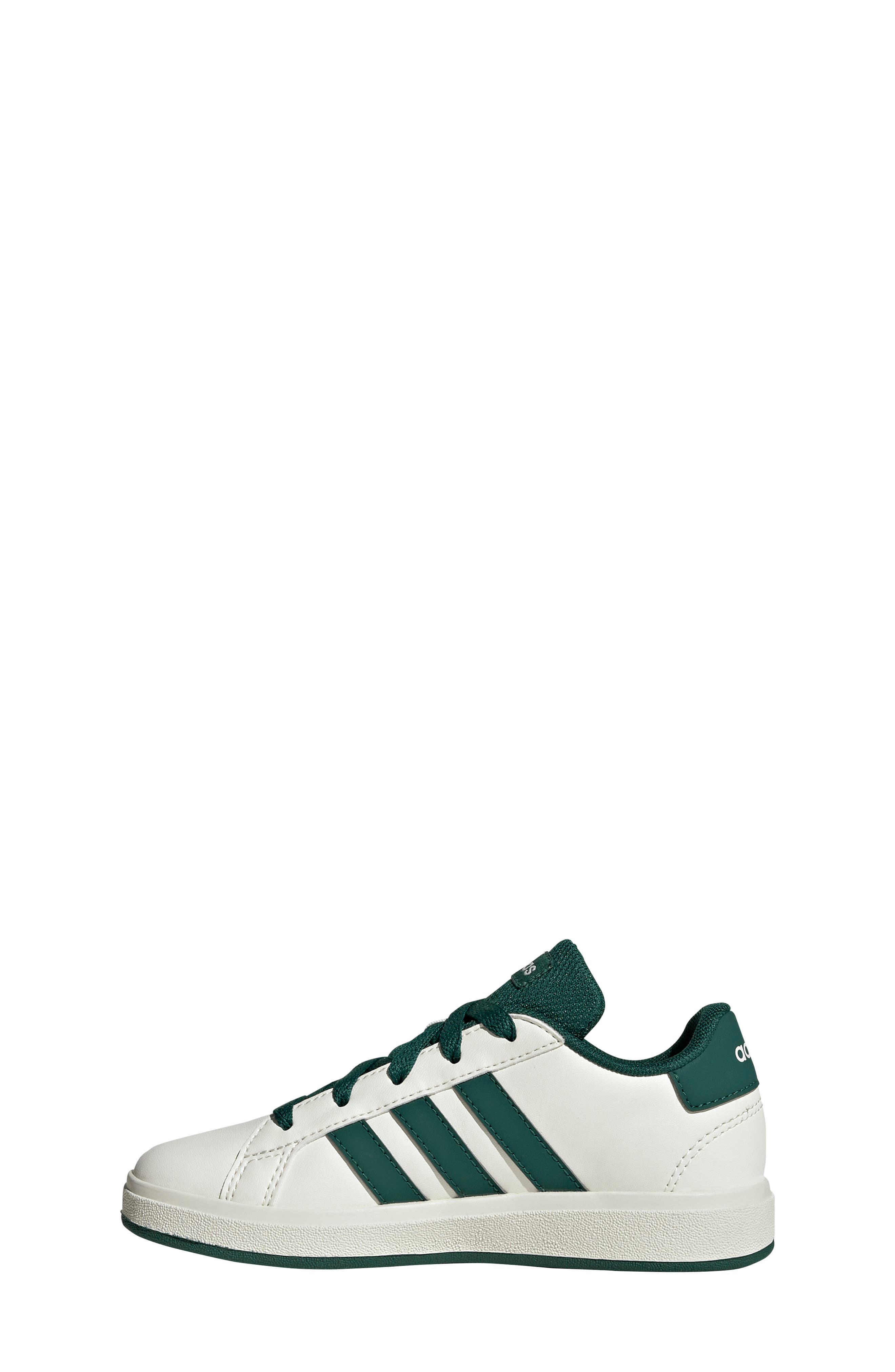 adidas Kids' Grand Court 2.0 Sneaker, Alternate, color, Off White/ Green/ Black