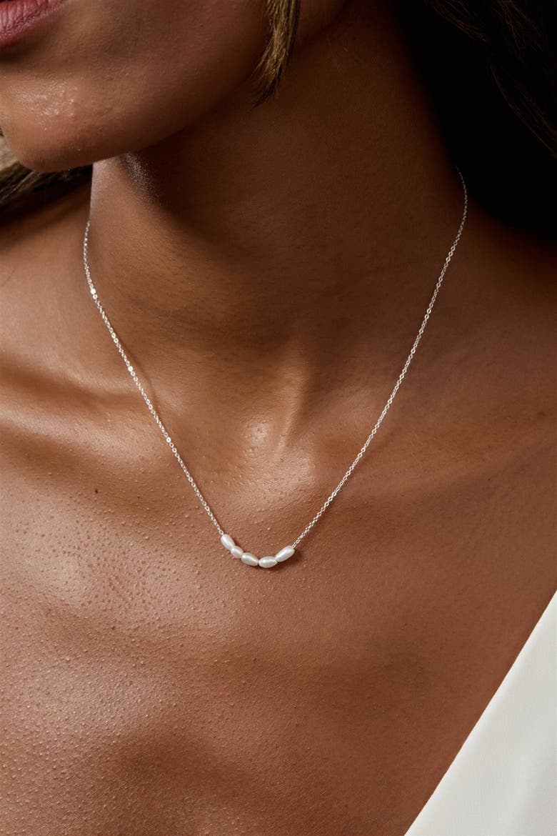 Landon Pearl Necklace, Alternate, color, Silver