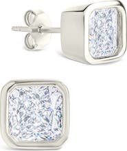 Sterling Forever Radiant Cut Cubic Zirconia Stud Earrings