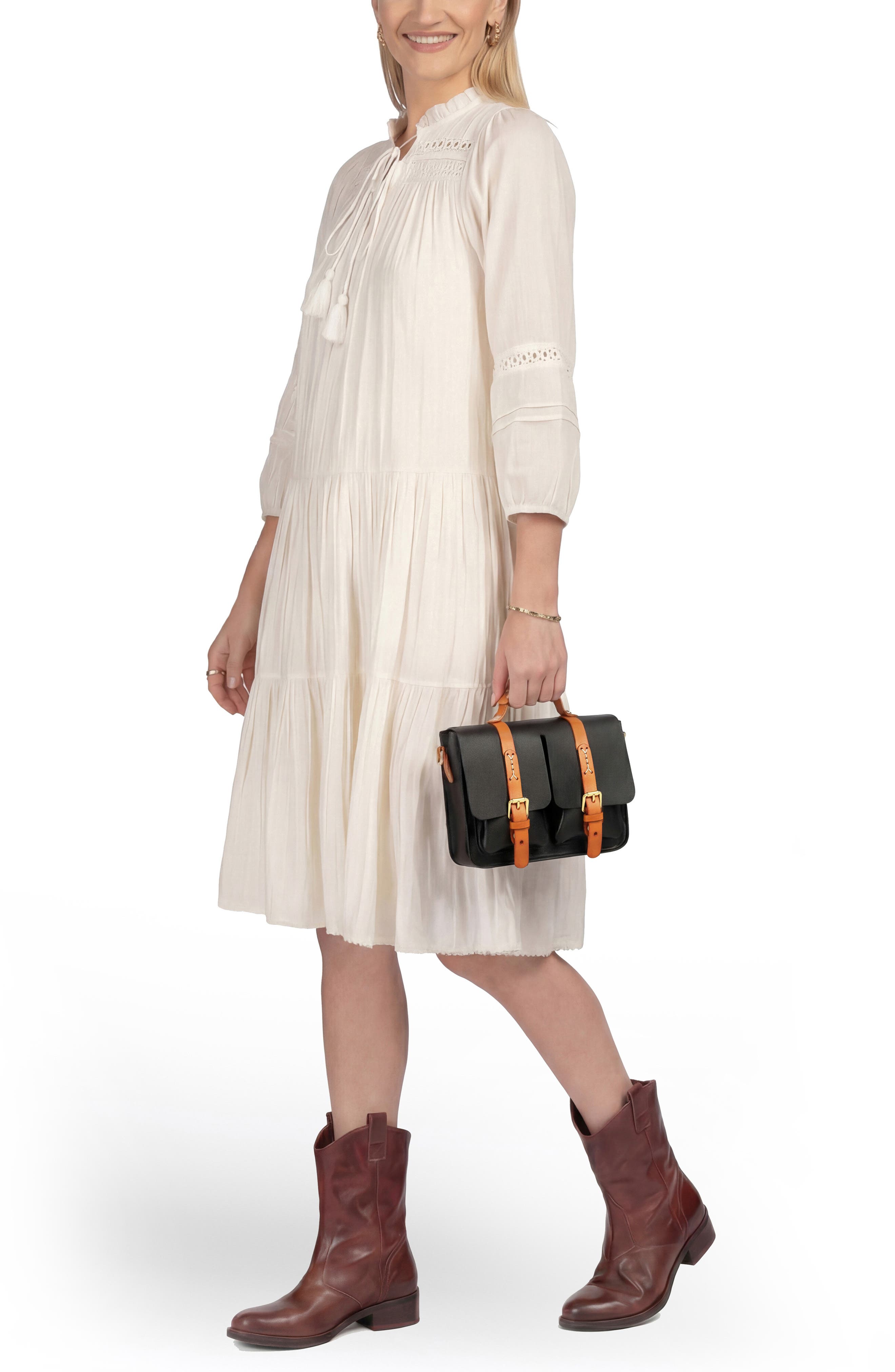 OLD TREND Speedwell Leather Satchel, Alternate, color, Black