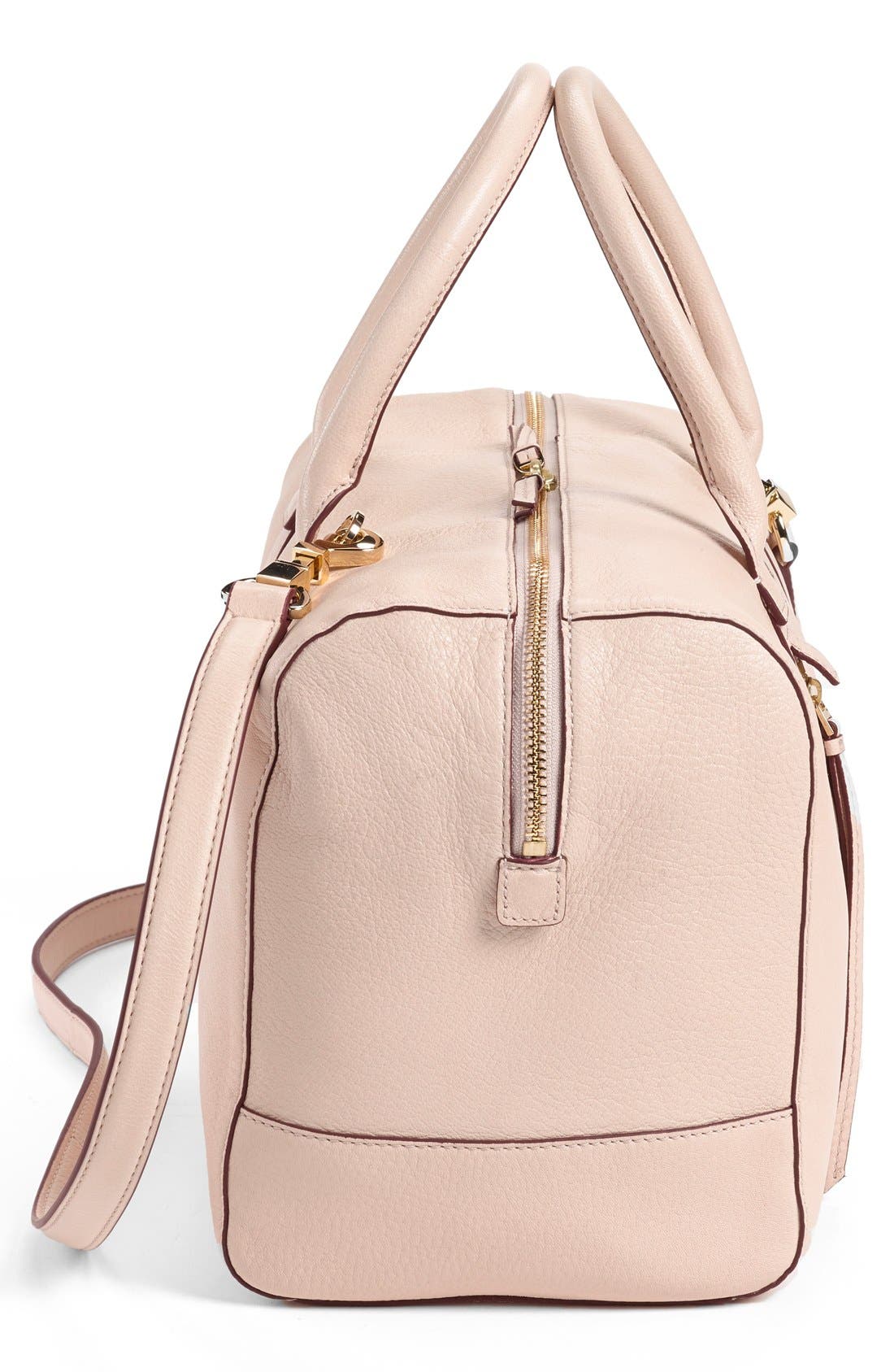 'Brody' Leather Satchel, Alternate, color, LIGHT OAK