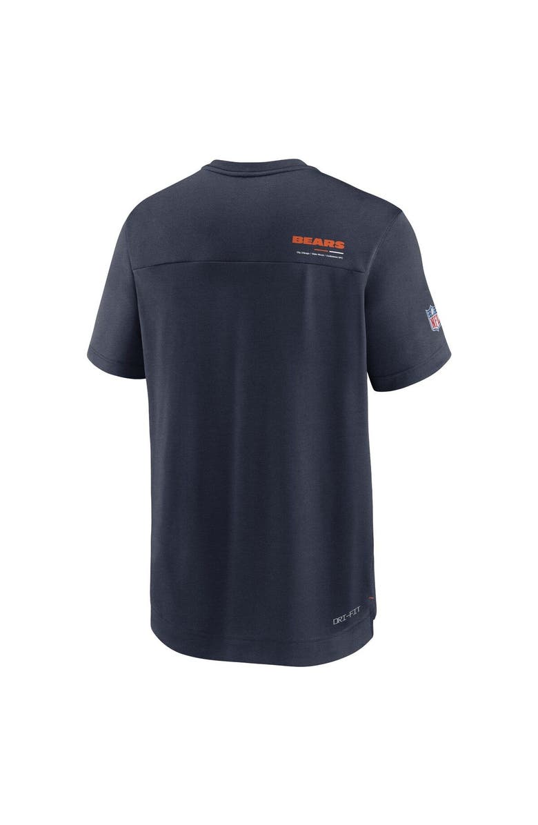 Nike Men's Nike Navy Chicago Bears Sideline Coach Chevron Lock Up Logo V-Neck Performance T-Shirt, Alternate, color, 