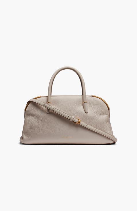 Satin Leather Satchel