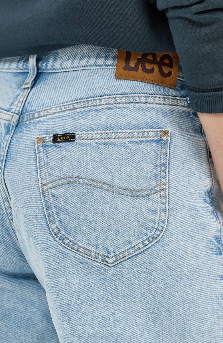 Lee Slouch Raw Hem Denim Bermuda Shorts, Alternate, color, Hint Of Rain