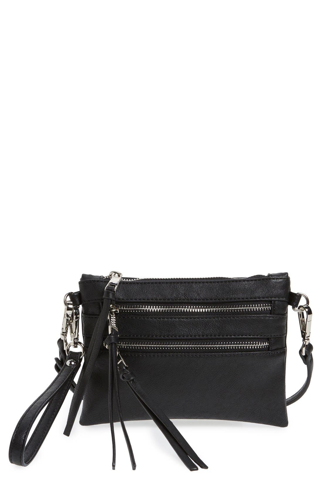 Sole Society 'Camilla' Faux Leather Clutch, Main, color, 