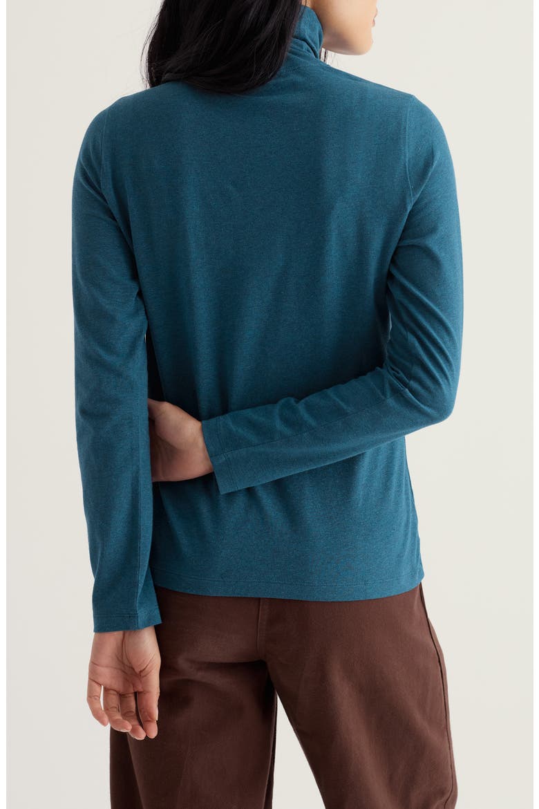 Landing Organic Cotton Blend Roll Neck Top, Alternate, color, RAINCLOUD