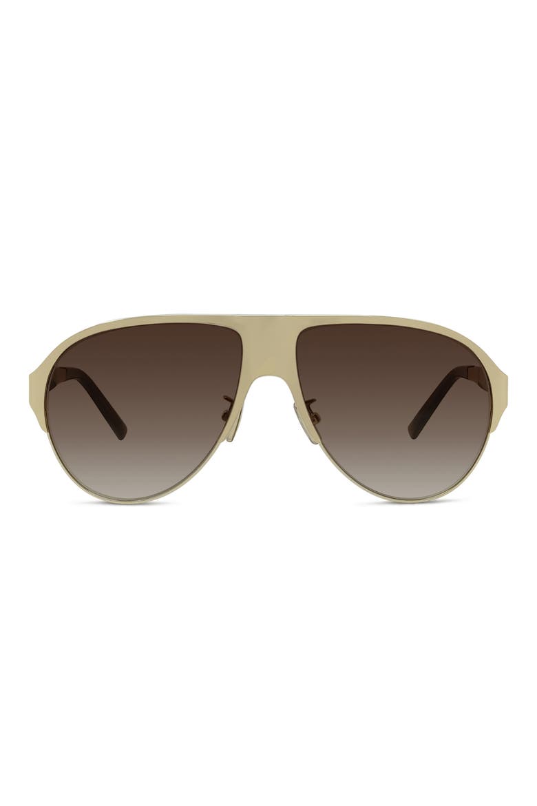 57mm Gradient Pilot Sunglasses, Main, color, GOLD / GRADIENT BROWN
