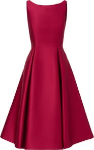 Adrianna Papell Sleeveless Mikado Fit & Flare Midi Dress