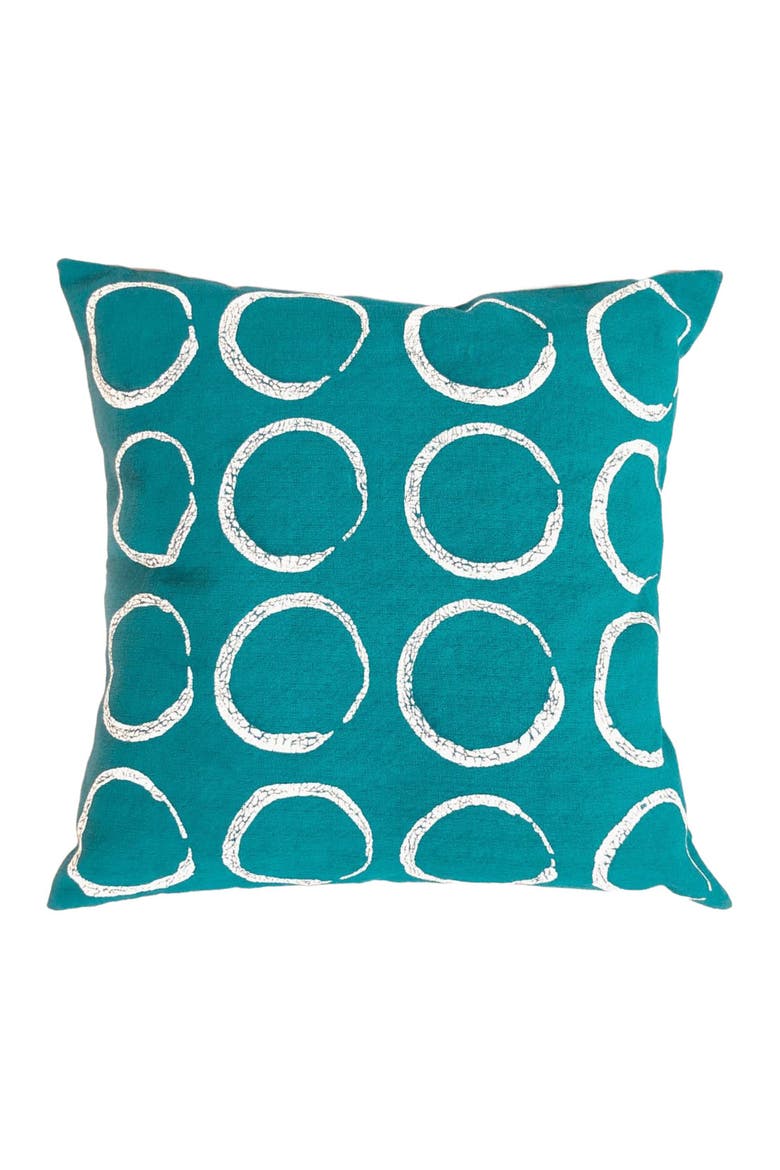 Sadza Circles Pillow Cover - Seychelles Teal 18', Main, color, Teal