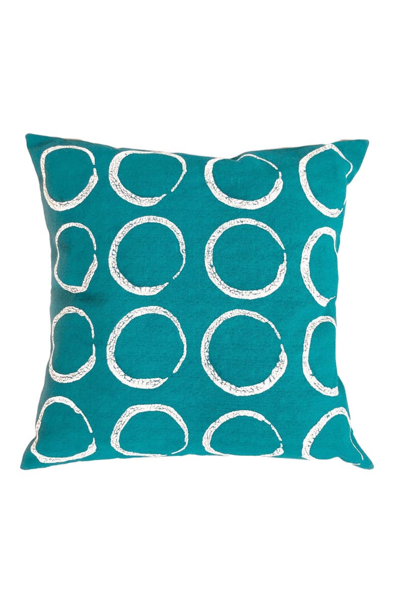 Mbare Sadza Circles Pillow Cover - Seychelles Teal 18', Main, color, Teal