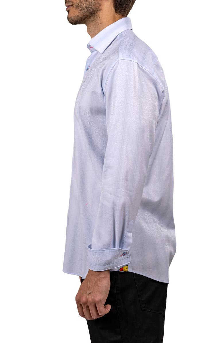 Maceoo Fibonacci Ascension 0075 Contemporary Fit Button-Up Shirt, Alternate, color, White Multi