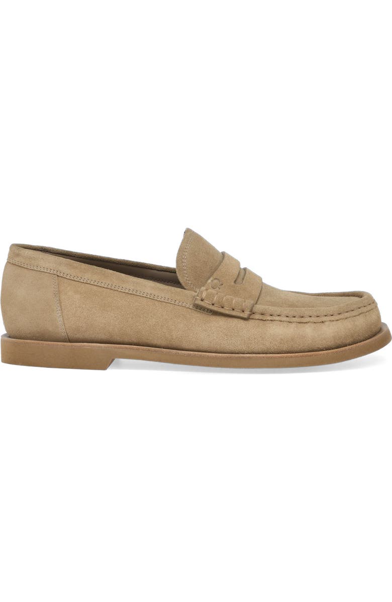 Gianvito Rossi Vernon Mocassin, Main, color, Brown Suede Leather