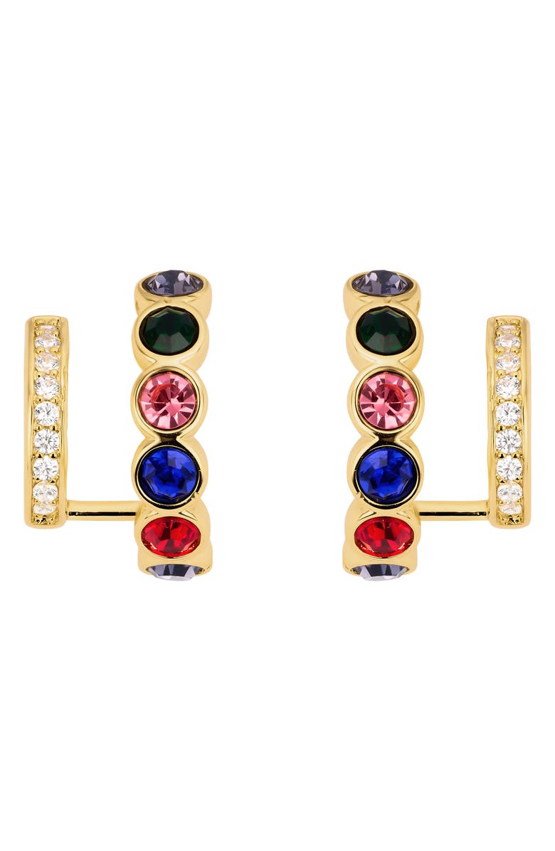 ATHRA LUXE Modern Muse Multicolor Hoop Earrings, Main, color, Gold