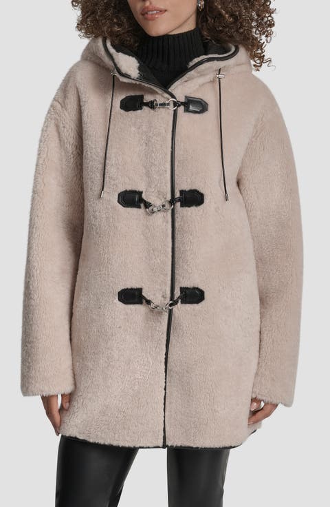 Faux Fur Toggle Hooded Jacket