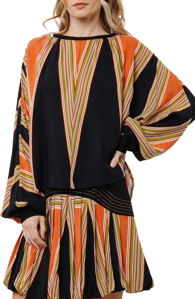 CIEBON Karoline Print Top, Alternate, color, Black Multi