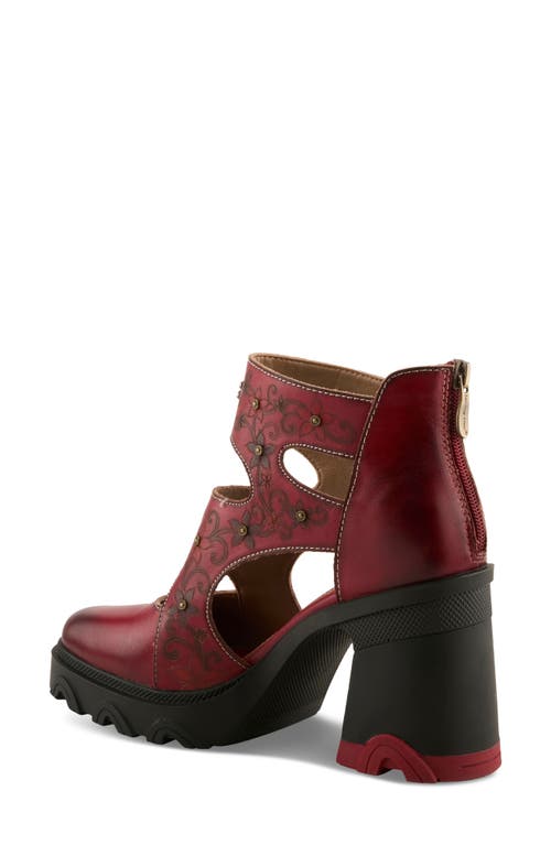L'artiste By Spring Step Capsule Blum Platform Bootie In Red