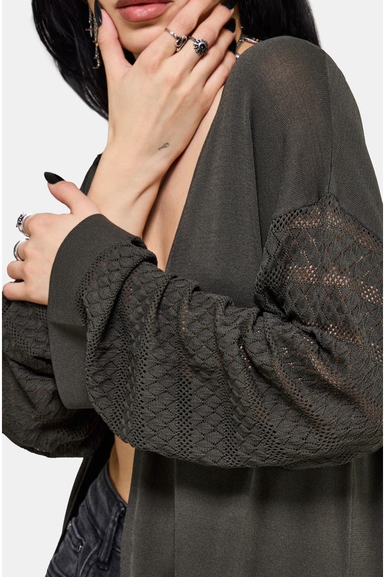 Evander Cosmic Astrology Cardigan, Alternate, color, Green