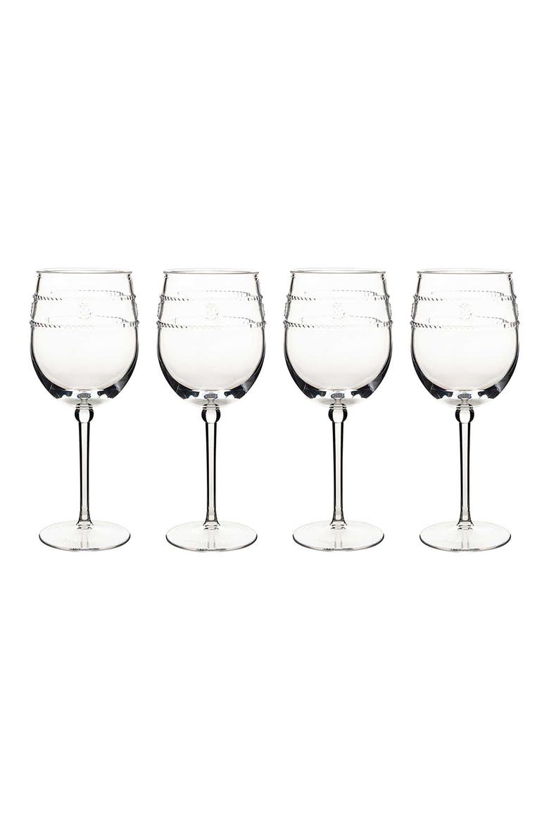Isabella Set of 4 Acrylic Wine Glasses, Main, color, CLEAR