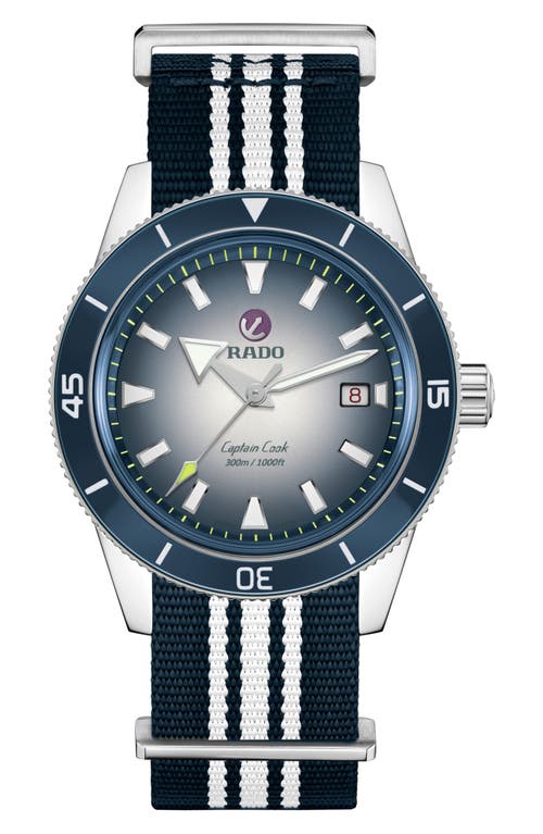 Rado Men's Swiss Automatic Captain Cook Stainless Steel Bracelet Watch 42mm In Metallic