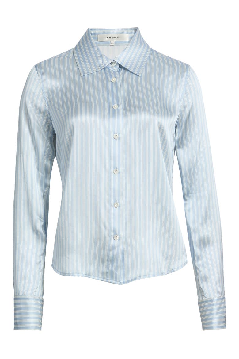 The Office Silk Striped Shirt, Main, color, BAY BLUE STRIPE