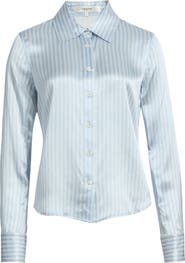 FRAME The Office Silk Striped Shirt